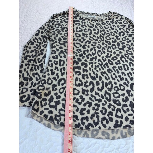 Grayson Threads Leopard Animal Print Soft Knit Long Sleeve Blouse size xl - Picture 3 of 5